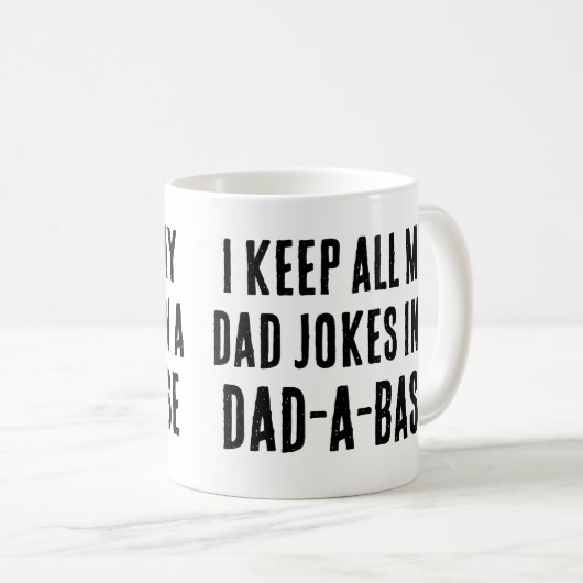 Vater-a-base Funny Vater Jokes Vathers Day Quote Kaffeetasse (VorderseiteRechts)