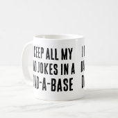 Vater-a-base Funny Vater Jokes Vathers Day Quote Kaffeetasse (Vorderseite Links)