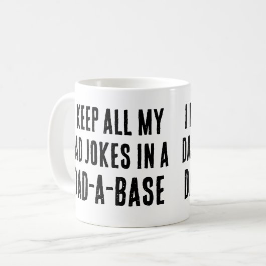 Vater-a-base Funny Vater Jokes Vathers Day Quote Kaffeetasse (Vorderseite Links)