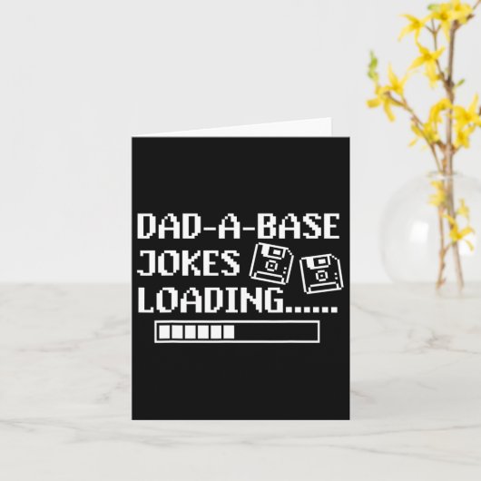 Vater-a-base Jokes Loading Retro Funny Cringe Vate Karte (Gelbe Blume)