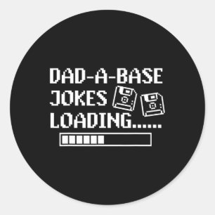 Vater-a-base Jokes Loading Retro Funny Cringe Vate Runder Aufkleber