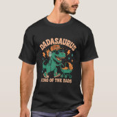 Vater-a-saurus Rex King, Funny Dinosaur T-Shirt (Vorderseite)