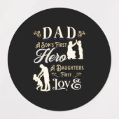 Vater A Son's erste A Daughters erste Liebe Etiketten (Design 1)