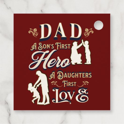 Vater A Son's erste A Daughters erste Liebe Geschenkanhänger (Rückseite)