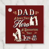 Vater A Son's erste A Daughters erste Liebe Geschenkanhänger (Vorderseite)