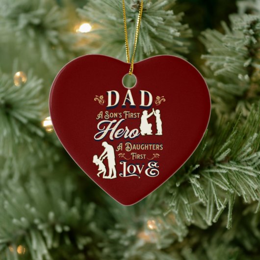 Vater A Son's erste A Daughters erste Liebe Keramik Ornament (Baum)