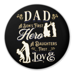 Vater A Son's erste A Daughters erste Liebe Keramikknauf