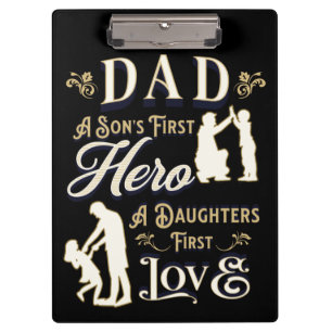 Vater A Son's erste A Daughters erste Liebe Klemmbrett
