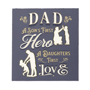 Vater A Son's erste A Daughters erste Liebe Notizblock