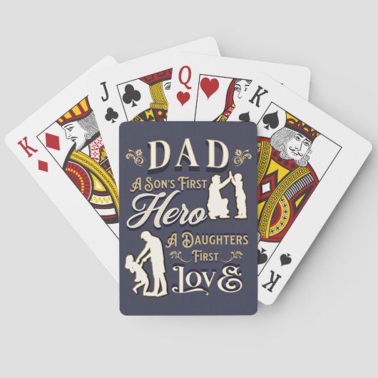 Vater A Son's erste A Daughters erste Liebe Spielkarten (Rückseite)