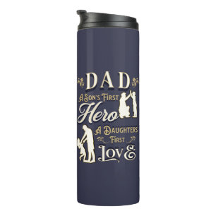 Vater A Son's erste A Daughters erste Liebe Thermosbecher
