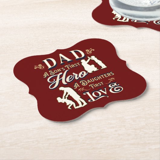 Vater A Son's erste A Daughters erste Liebe Untersetzer (angewinkelt)