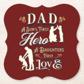 Vater A Son's erste A Daughters erste Liebe Untersetzer (Vorderseite)