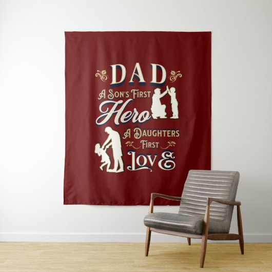 Vater A Son's erste A Daughters erste Liebe Wandteppich (Beispiel)