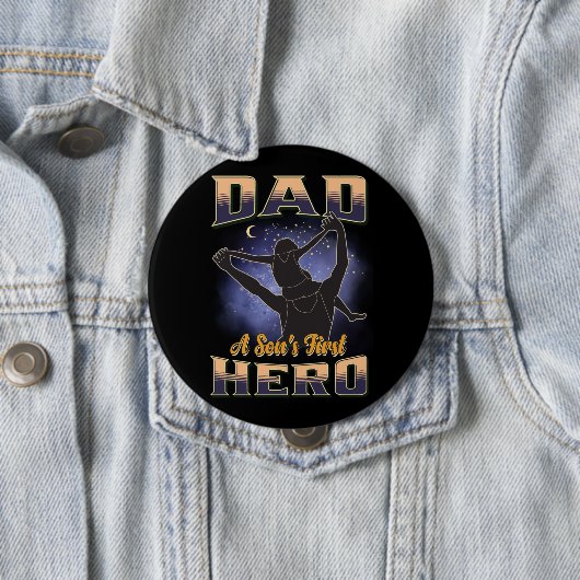 Vater A Sons erster Held Button (Beispiel)