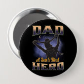 Vater A Sons erster Held Button (Vorne & Hinten)