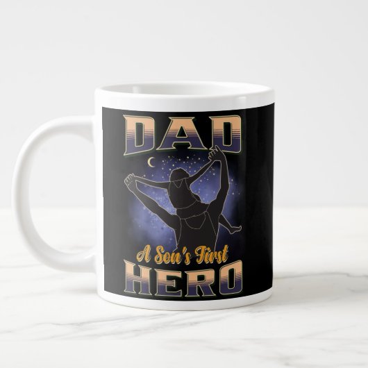 Vater A Sons erster Held Jumbo-Tasse (Links)