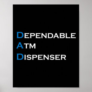 Vater abhängig ATM-Dispenser Vater Geld Giver Fan Poster