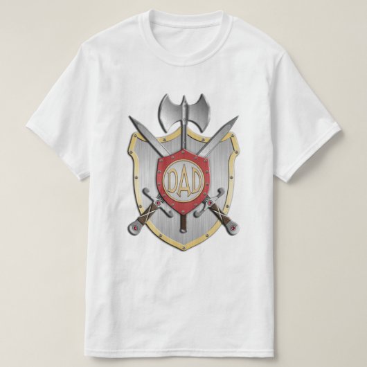 Vater adelt Kampf-Wappen T-Shirt (Design vorne)