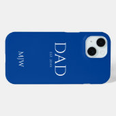 Vater als Blaues Monogramm festgelegt Case-Mate iPhone Hülle (Rückseite (Horizontal))
