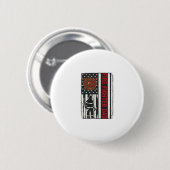 Vater als Feuerwehrmann mit Distressed-Flagge Vekt Button (Vorne & Hinten)