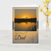 Vater am Geburtstag, Baum Silhouetted Behind Sunri Karte (Gelbe Blume)