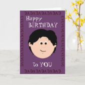 Vater am Geburtstag (Sohn) Karte (Gelbe Blume)