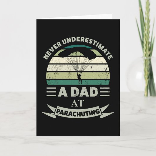 Vater am Parachuting Funny Gift Vathers Day Men Karte (Vorderseite)