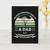 Vater am Parachuting Funny Gift Vathers Day Men Karte (Gelbe Blume)