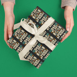 Vater am Tag des Vaters Gamer am Abend Geschenkpapier