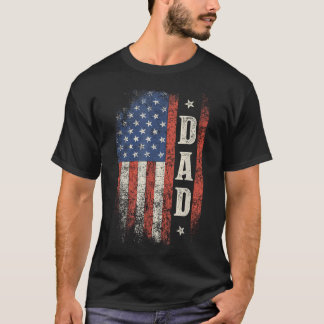 Vater Amerikanische Flagge Patriotisch USA T-Shirt