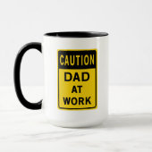 Vater an der Arbeits-Kaffee-Tasse Tasse (Links)