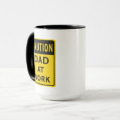 Vater an der Arbeits-Kaffee-Tasse Tasse (Vorderseite Links)