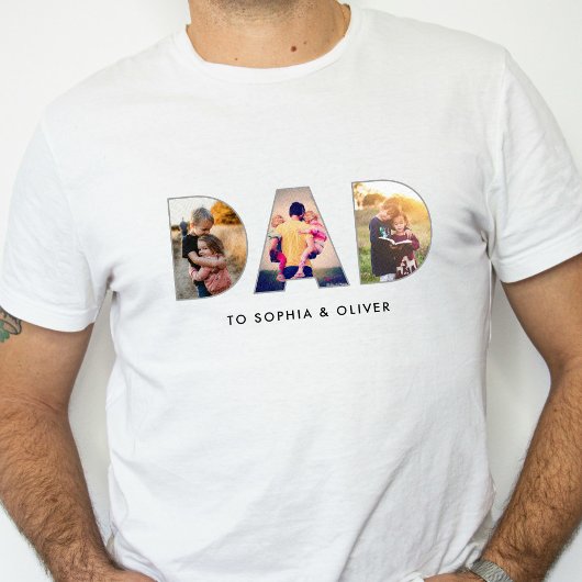 Vater an Kinder Namen und Fotos Moderne Niedlich T-Shirt