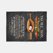 Vater an meinen Sohn glaubt an euch selbst Basebal Fleecedecke (Vorderseite (Horizontal))