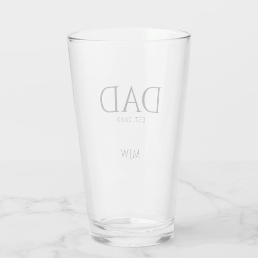 Vater Anfangsbuchstaben Glas (Rückseite)