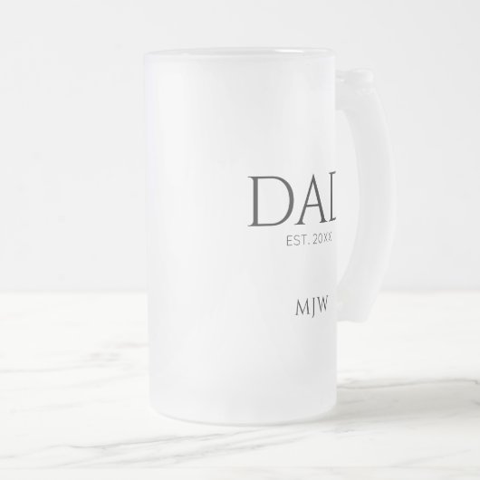 Vater Anfangsbuchstaben Mattglas Bierglas (VorderseiteRechts)