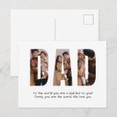 VATER Anpassbare Foto Vatertag Geburtstag Postkarte (Vorne/Hinten)