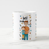 Vater anzeigen Bester Vater für immer Jumbo-Tasse (Vorderseite)