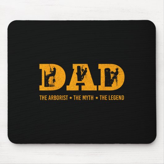Vater Arborist Myth Legend Funny Vathers Day Gesch Mousepad (Vorne)
