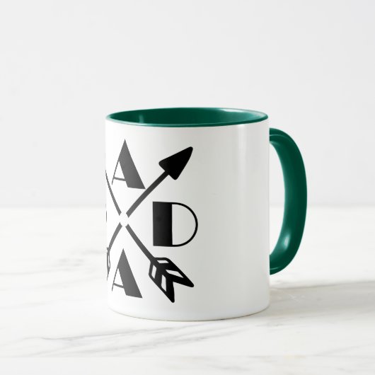 Vater Arrow Tasse, Personalisiertes Geschenk Custo Tasse (VorderseiteRechts)