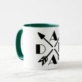Vater Arrow Tasse, Personalisiertes Geschenk Custo Tasse (Vorderseite Links)