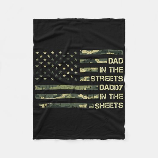 Vater auf den Straßen Daddy in den Blättern Vater& Fleecedecke (Vorderseite)