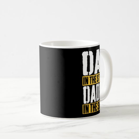 Vater auf den Straßen Daddy in den Blättern Vater& Kaffeetasse (VorderseiteRechts)