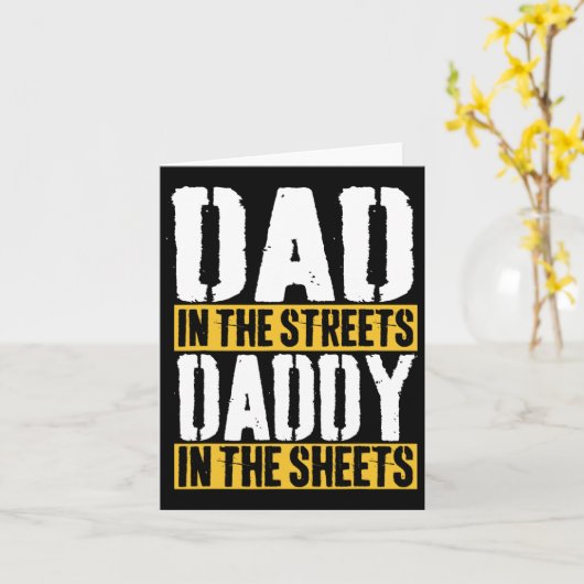 Vater auf den Straßen Daddy in den Blättern Vater& Karte (Gelbe Blume)