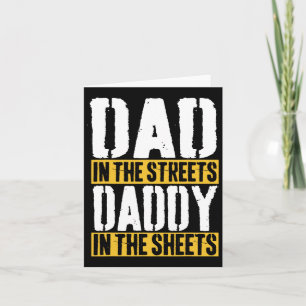Vater auf den Straßen Daddy in den Blättern Vater& Karte