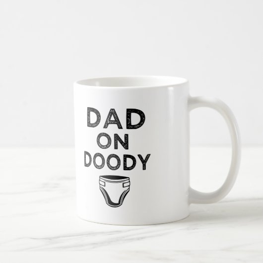 Vater auf diaper doody lustigen Papa, um die Tasse (Rechts)