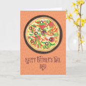 Vater aus Tween oder Teen Pizza Pizzaabend Karte (Gelbe Blume)