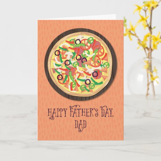 Vater aus Tween oder Teen Pizza Pizzaabend Karte (Gelbe Blume)