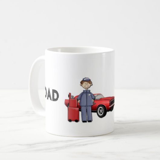 Vater-Auto-Mechaniker Kaffeetasse (Vorderseite Links)